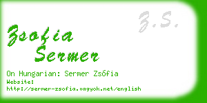 zsofia sermer business card